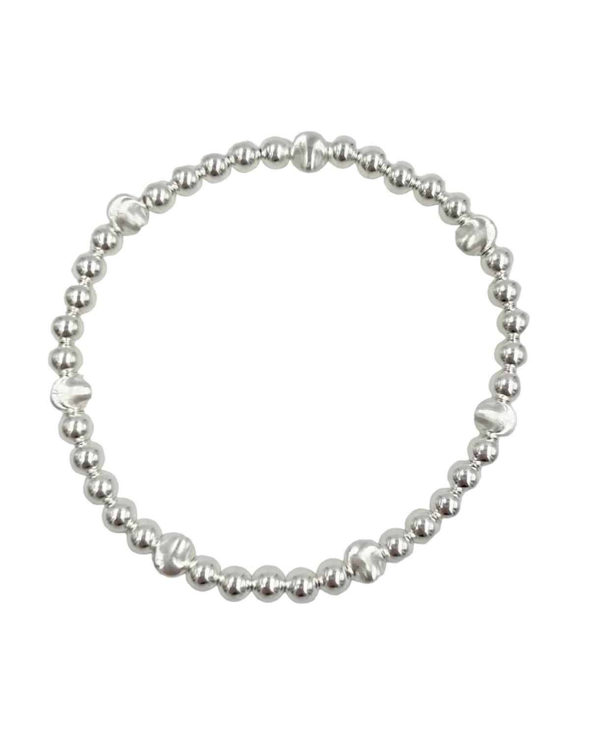 silver beaded bracelet