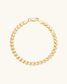 gold herringbone bracelet in the shape of hearts