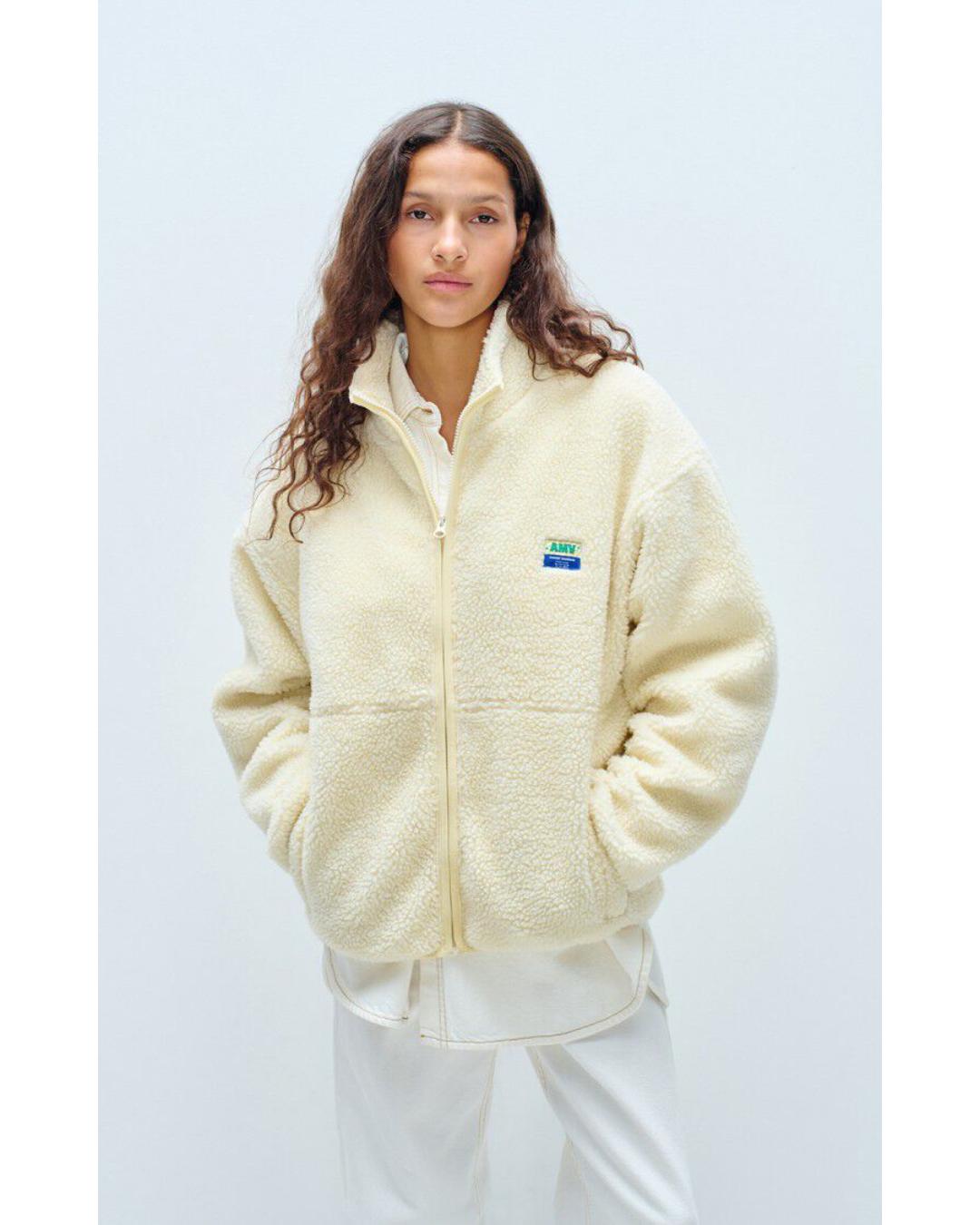 cream zip jacket