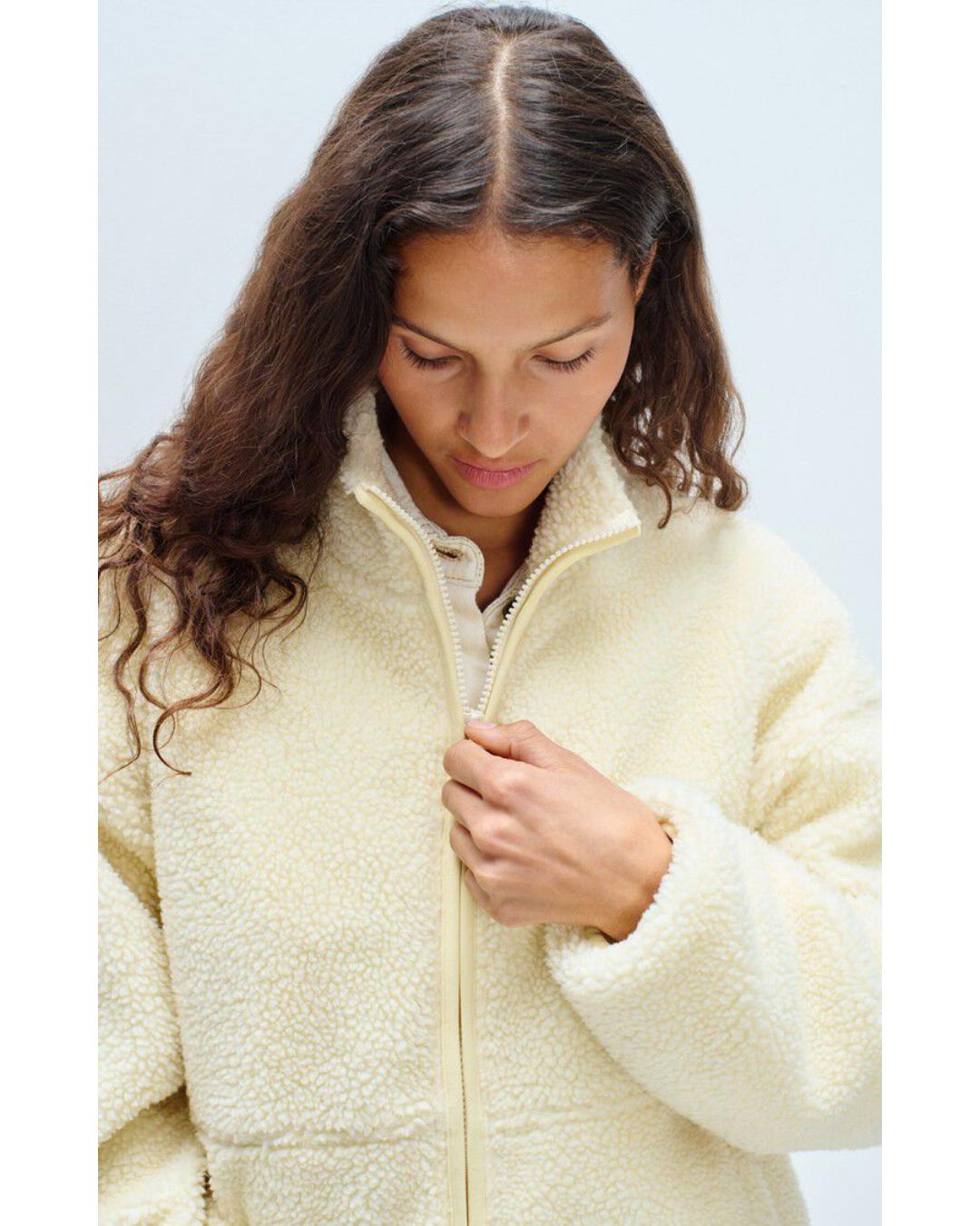 cream zip jacket
