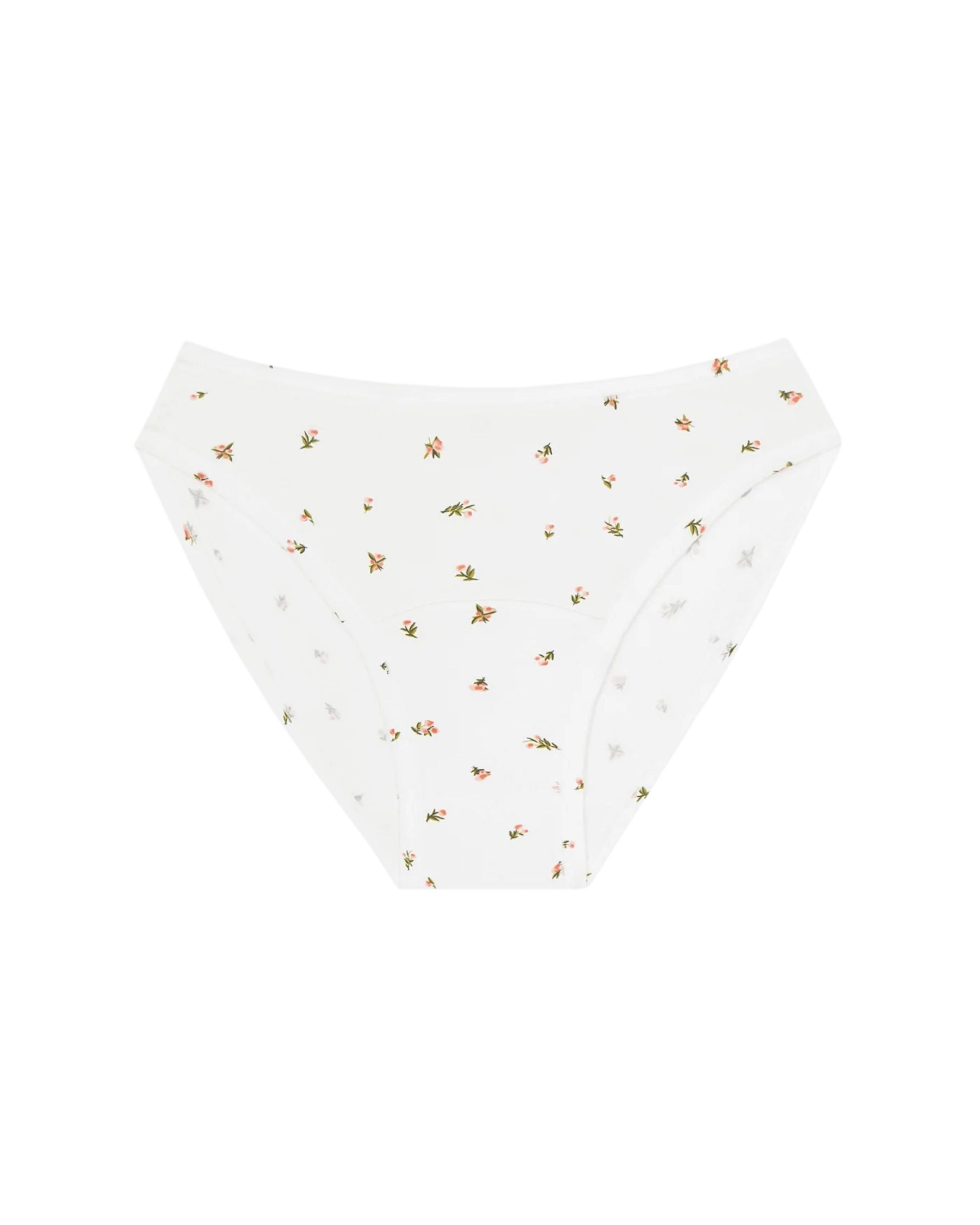 white bikini underwear in floral print