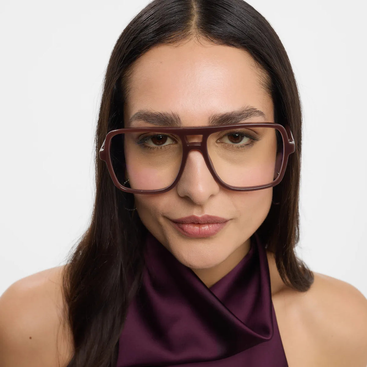 brown aviator reading glasses