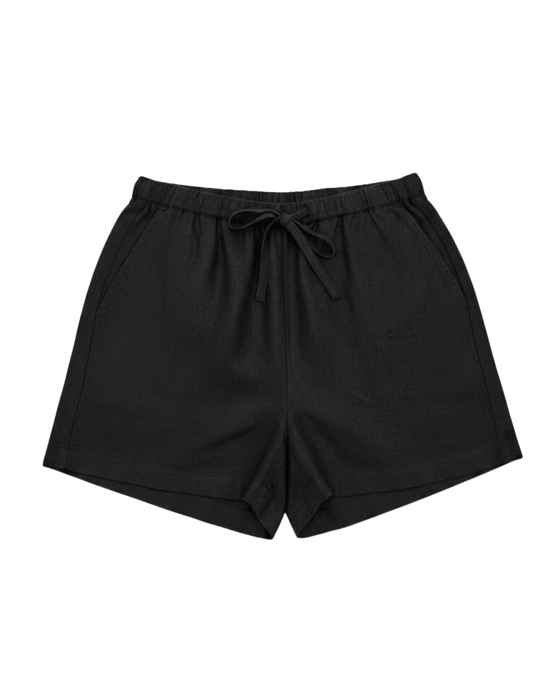 black shorts