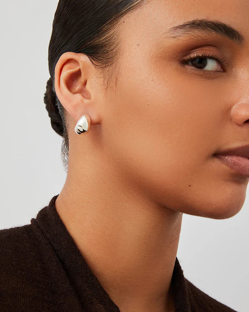 chunky silver hoops