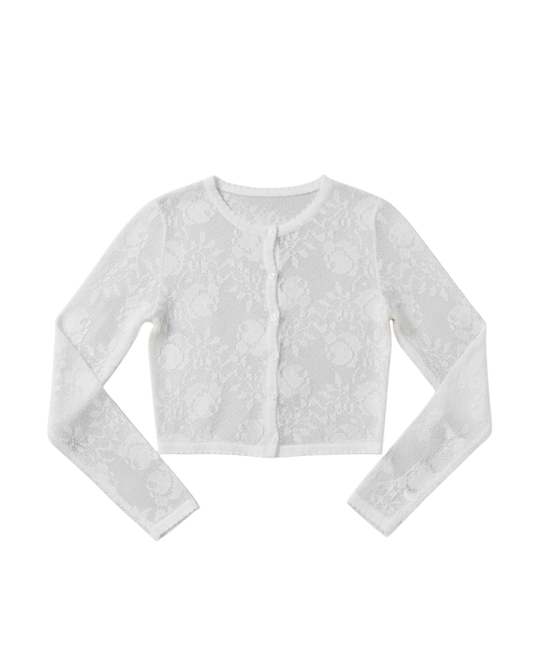 white summer cardigan