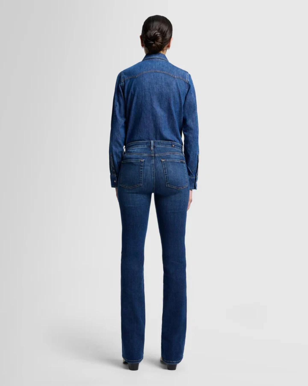 blue denim bootcut pant