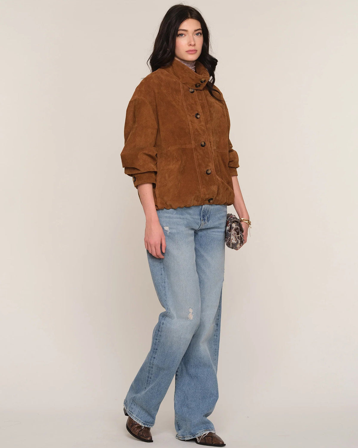 light brown suede jacket