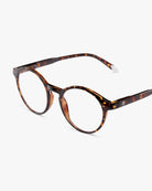 a pair of round framed tortoiseshell eyeglasses for blue light by Barner