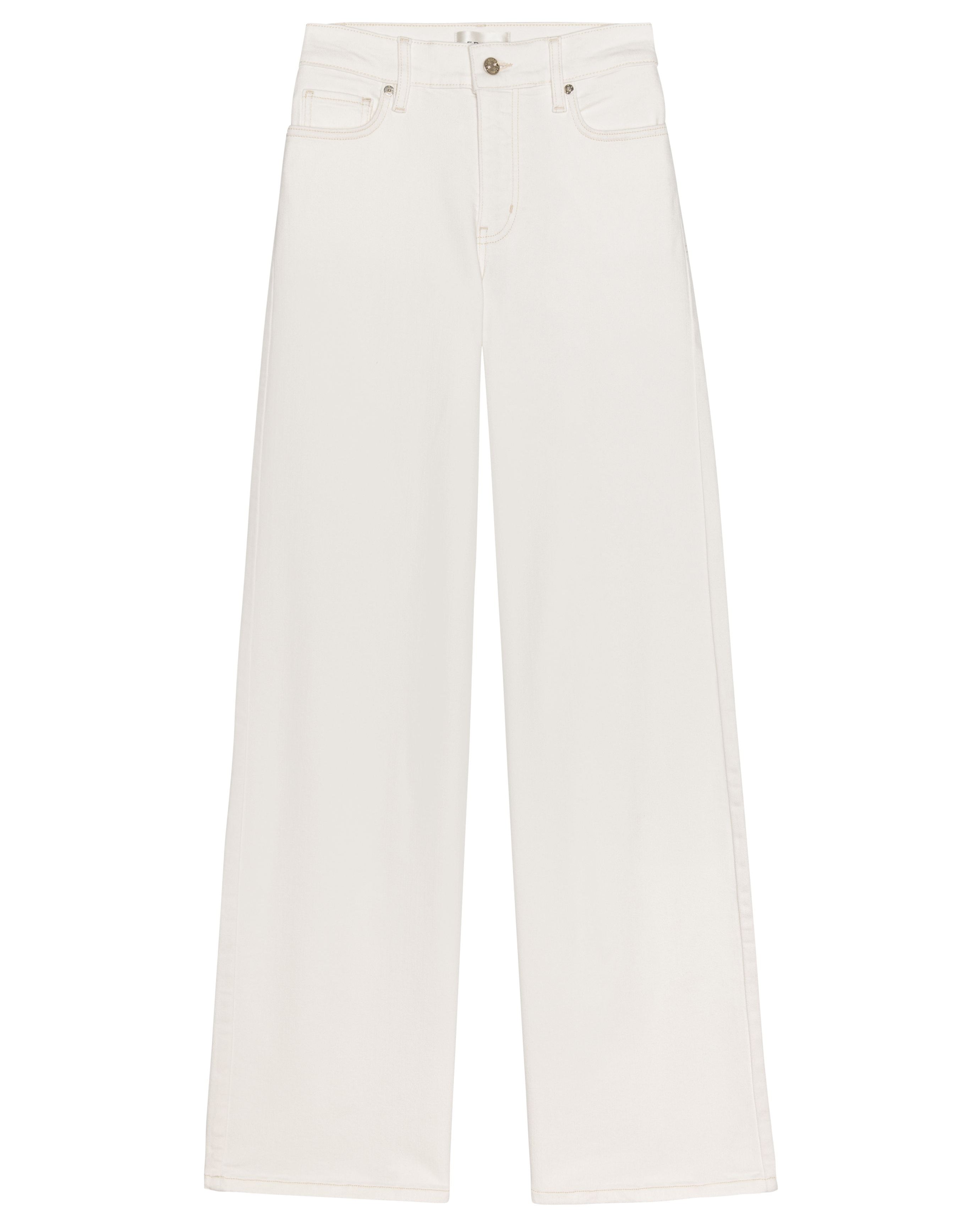 wide leg palazzo denim pant in cream