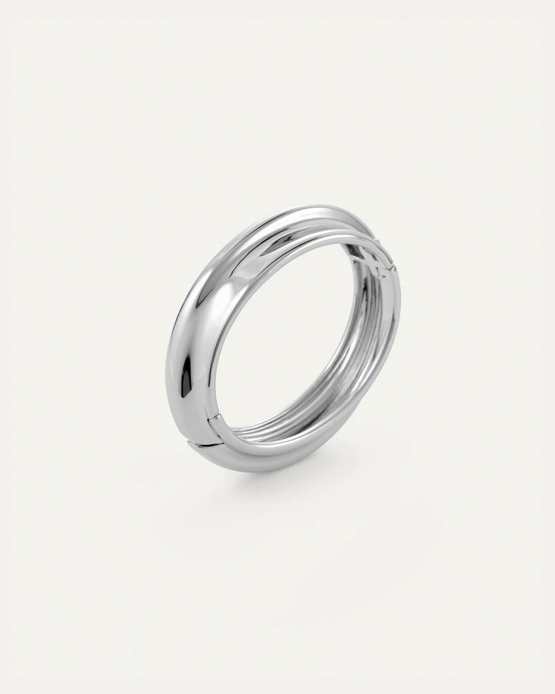 silver statement bangle