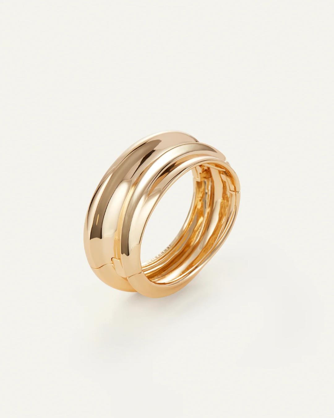 chunky gold statement bangle