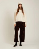 cream sweater with a collar