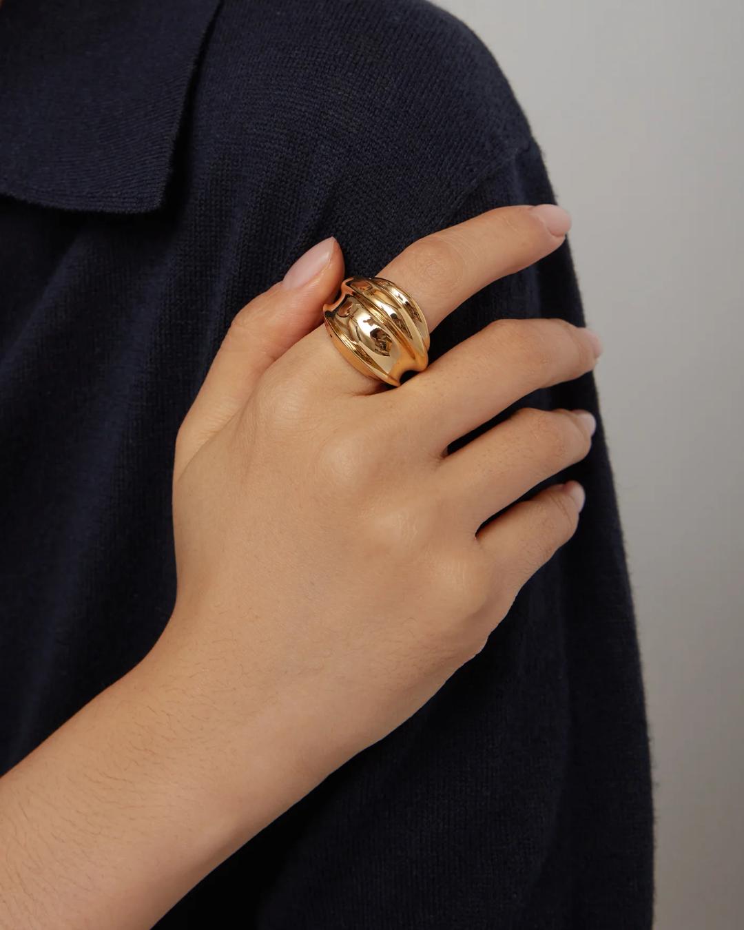statement gold ring