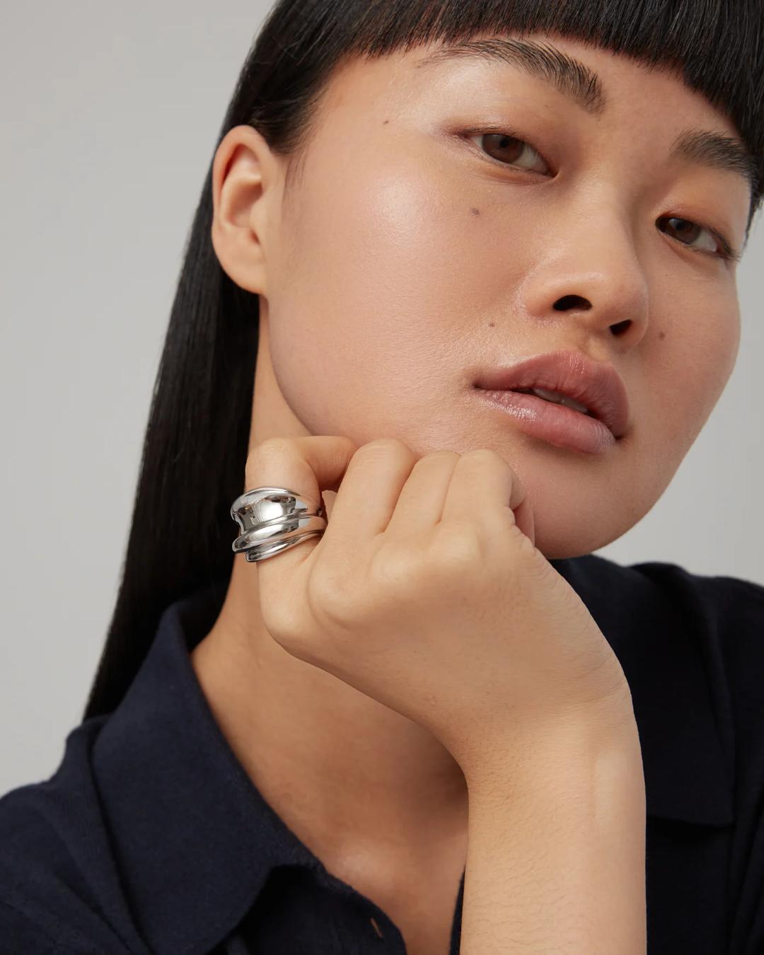 statement silver ring