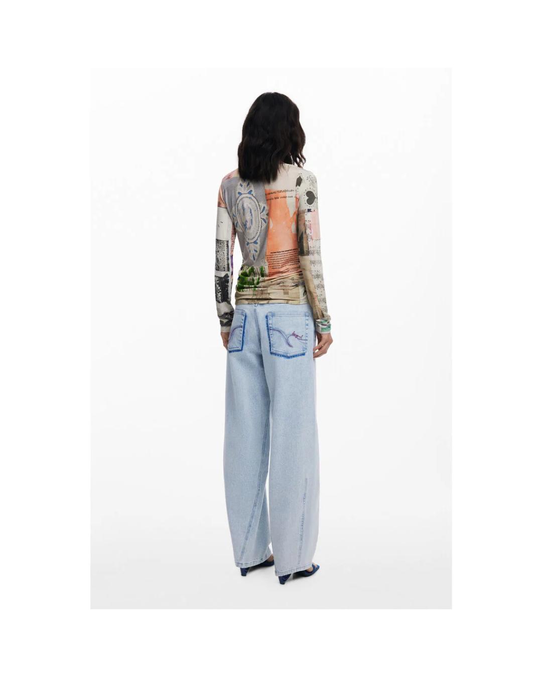 multi color design long sleeve