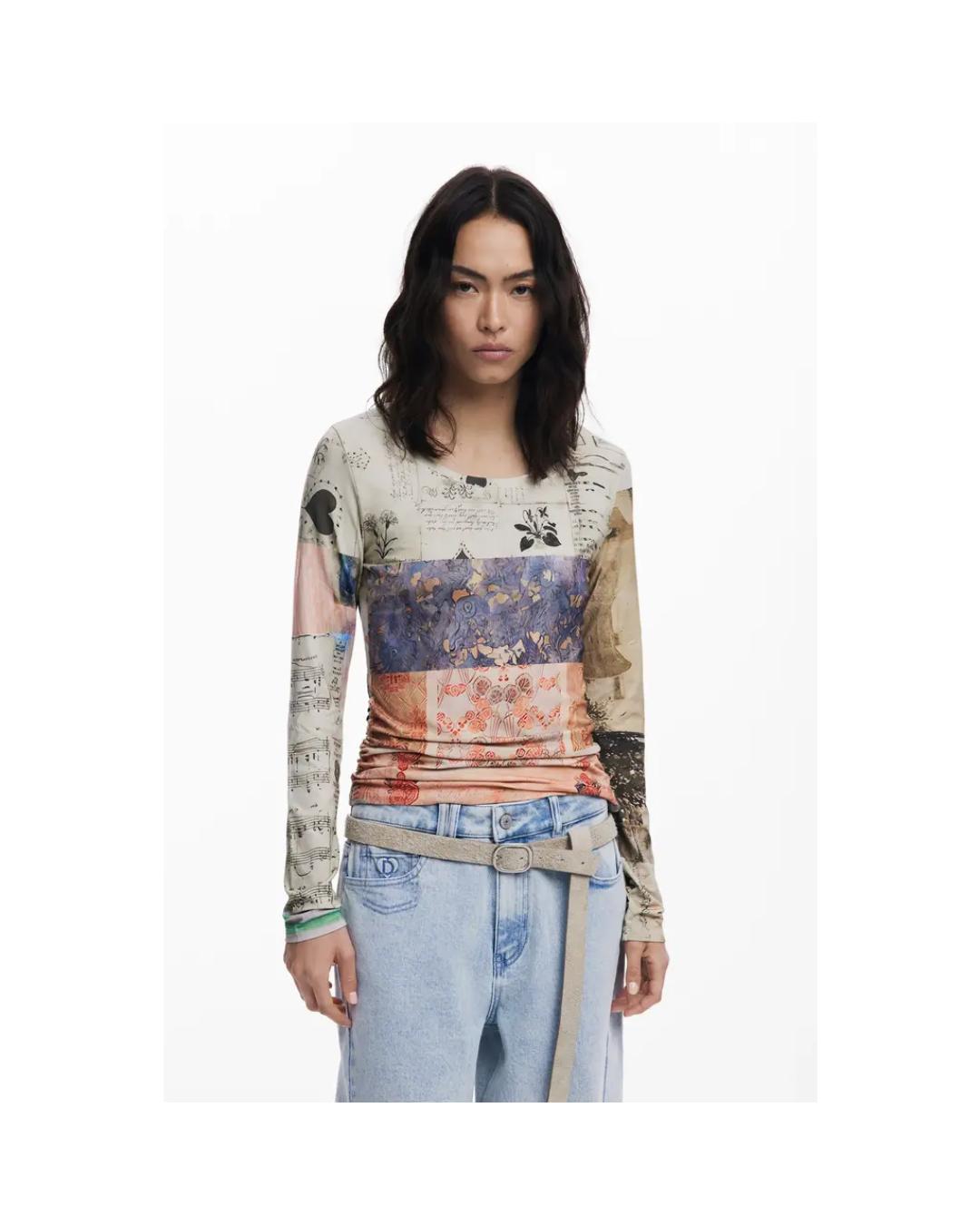 multi color design long sleeve