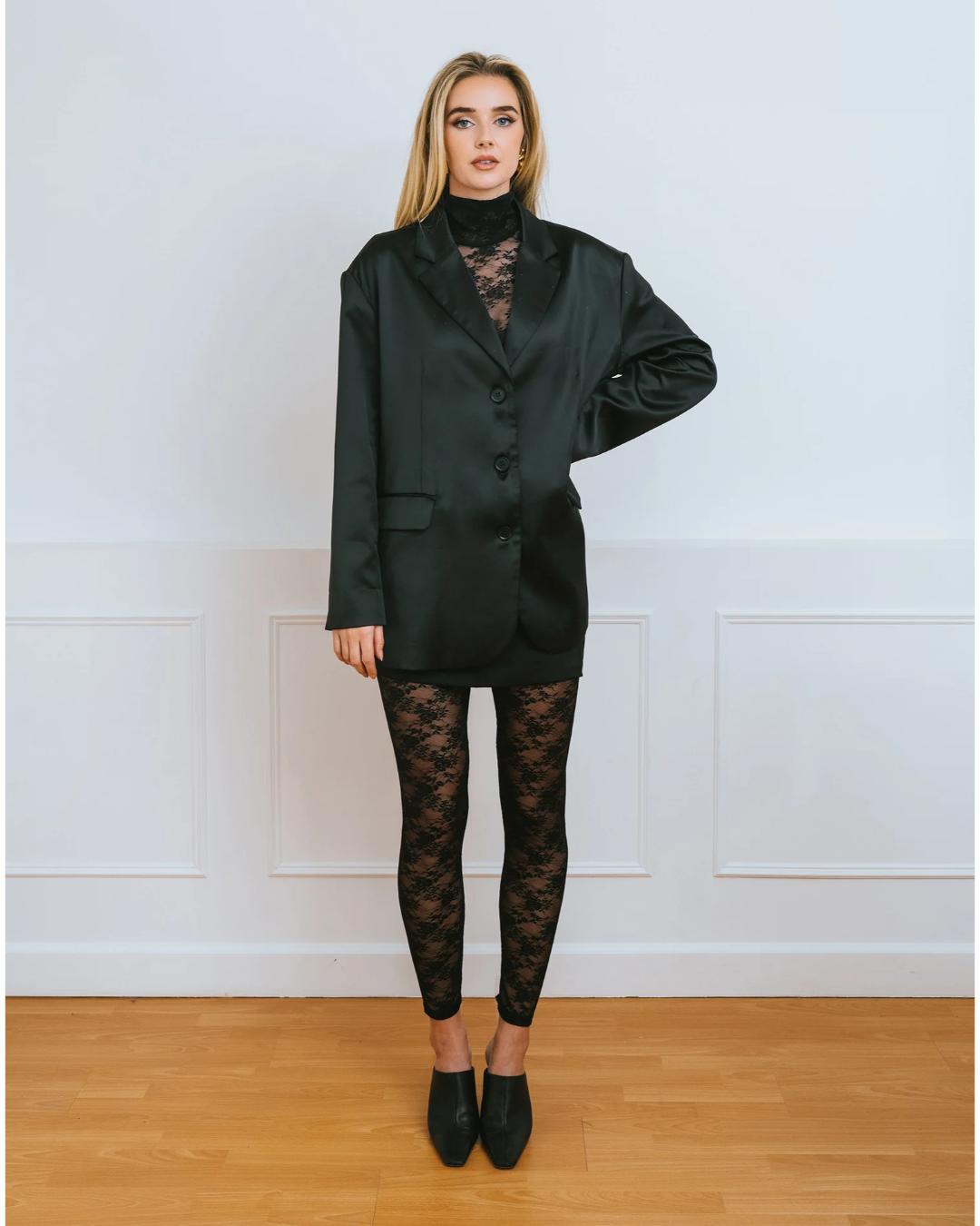 lace black leggings