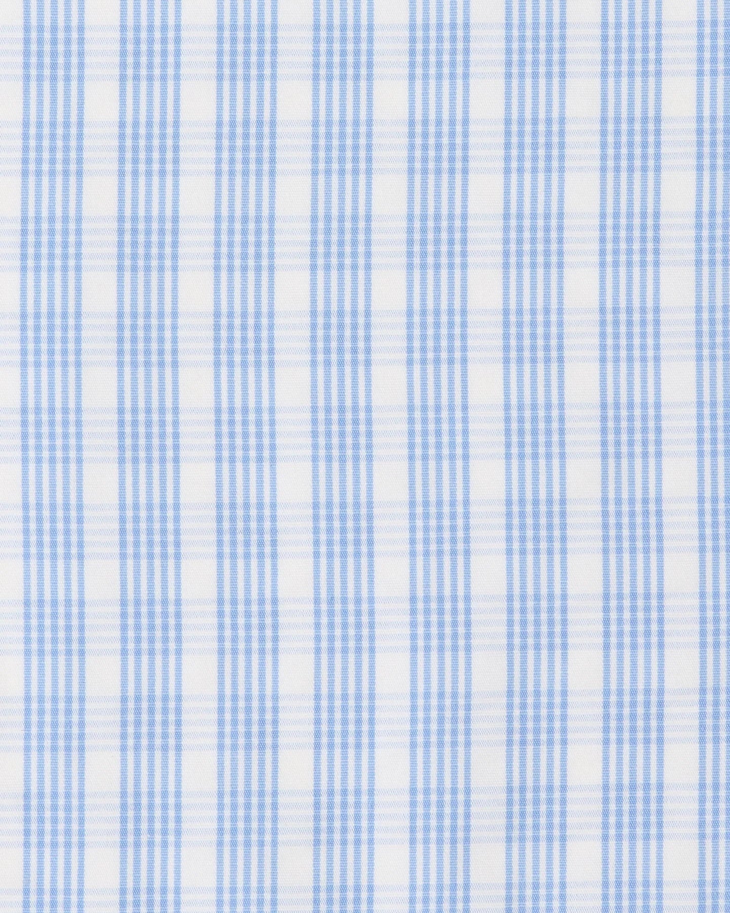 blue and white checkered blouse top