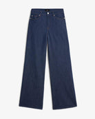 blue denim wide leg pant