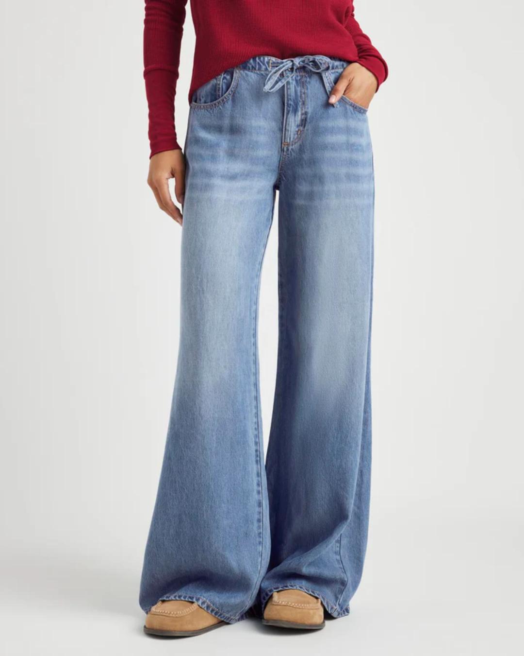 denim wide leg pant