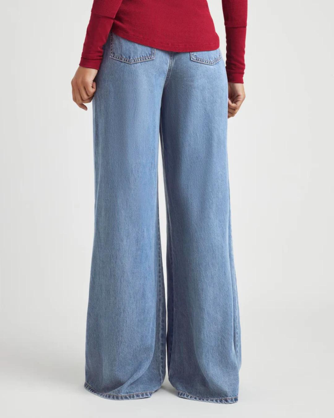 denim wide leg pant