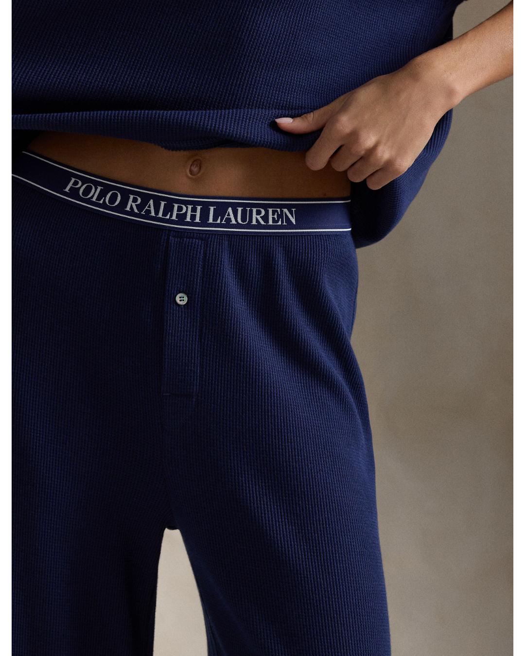 lounge set long sleeve and wide leg pant in navy