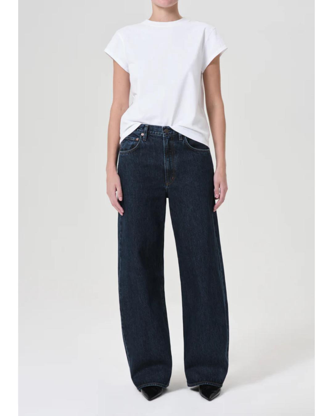 dark denim low curve jeans