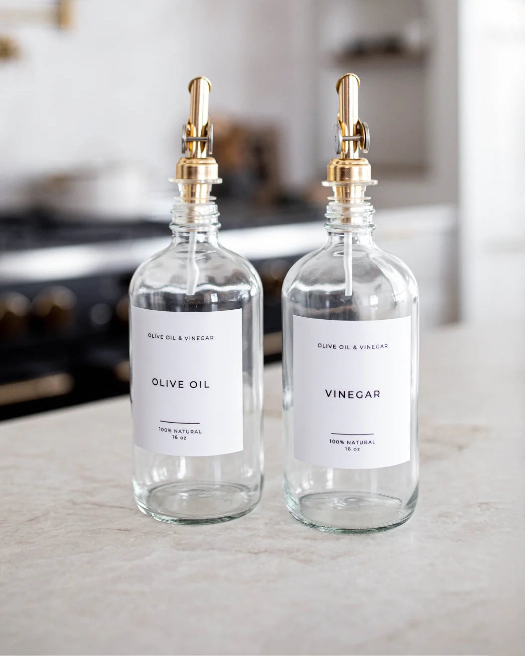 Luxe B Co Olive Oil and Vinegar Glass Bottles