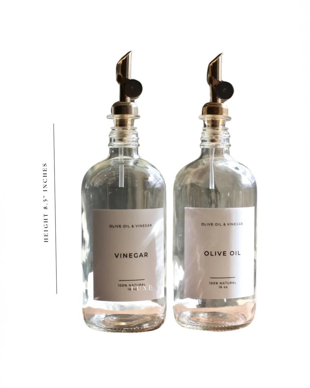 Luxe B Co Olive Oil and Vinegar Glass Bottles