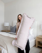 Luxe B Co Ruffle Striple Pillow Cover