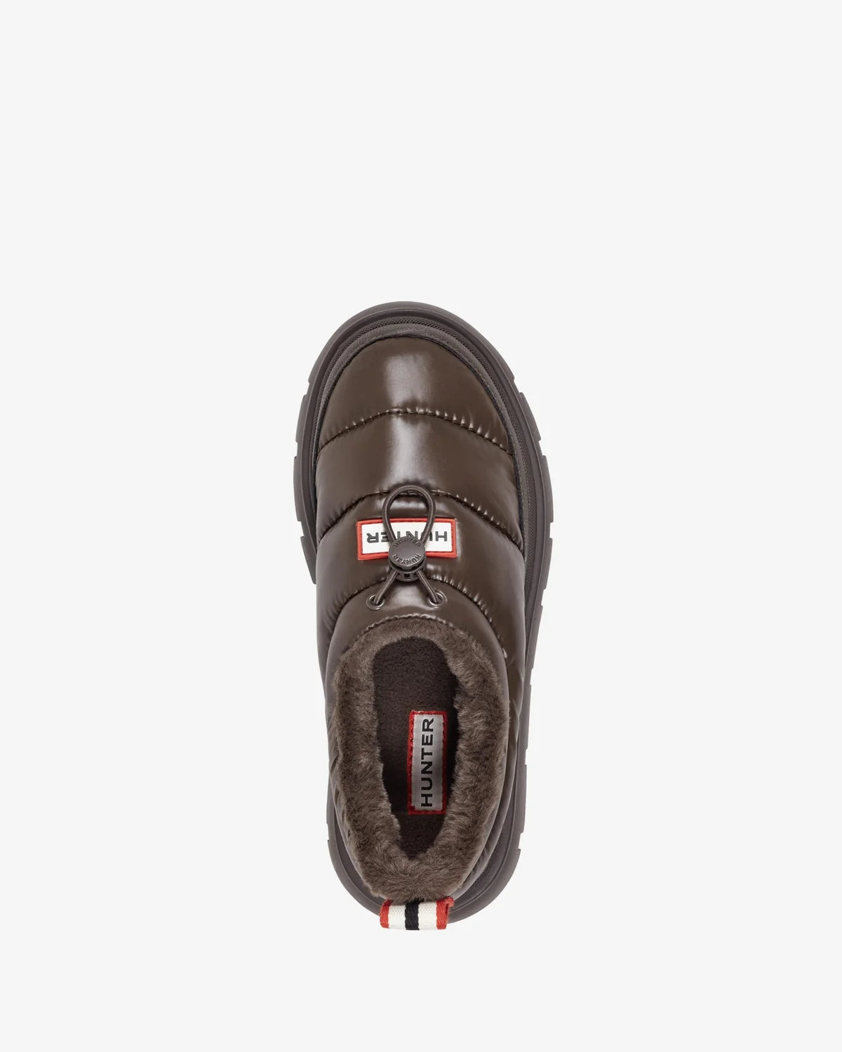 brown puff mule shoes