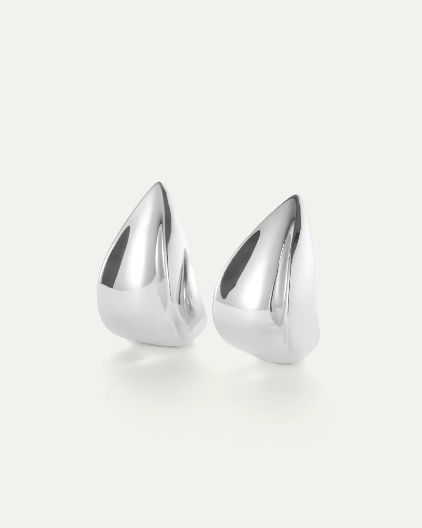 large statement earrings in silver