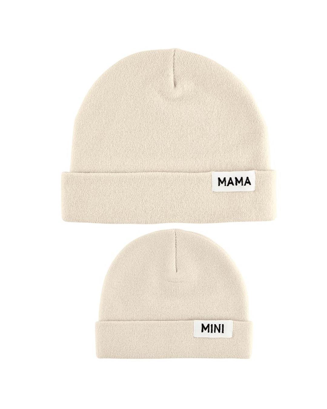 matching hats for mama and her mini in beige