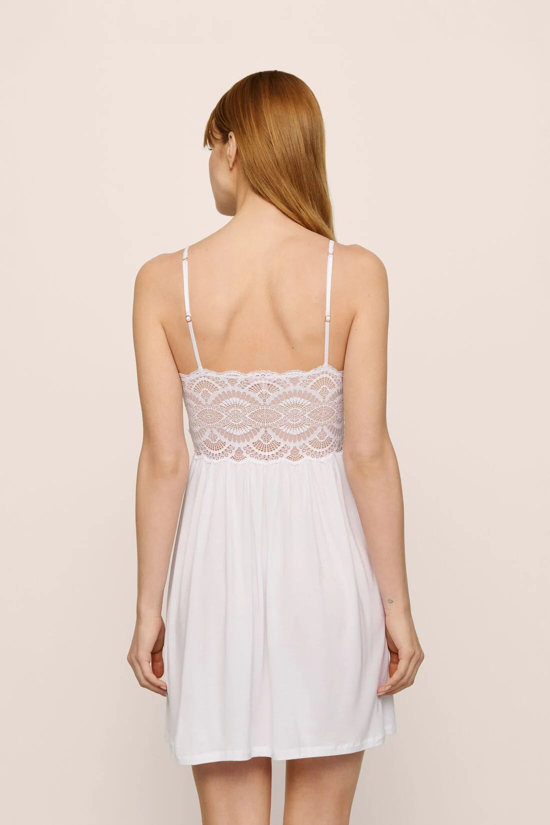 white lingerie lace dress