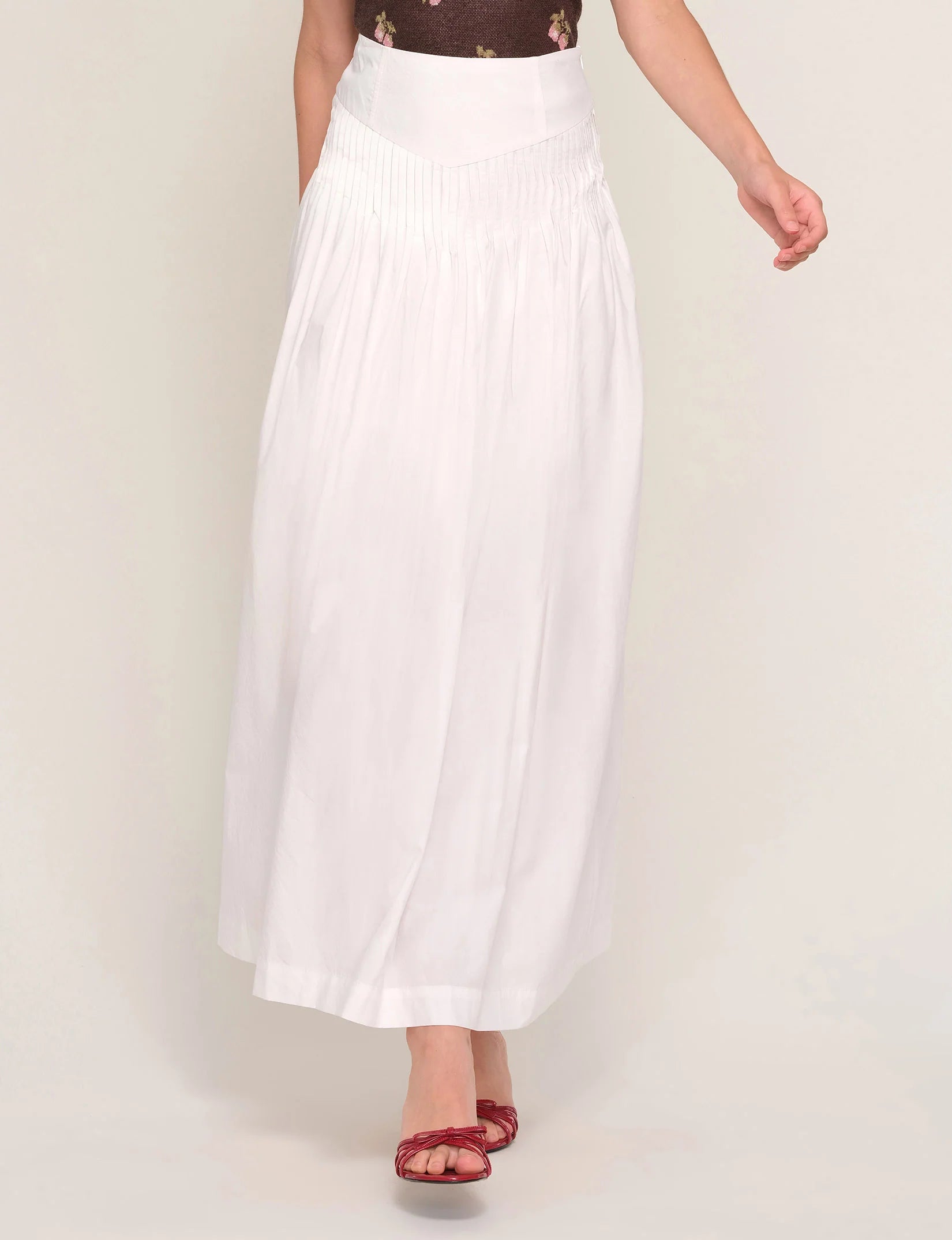 midi whith skirt with a drop waist