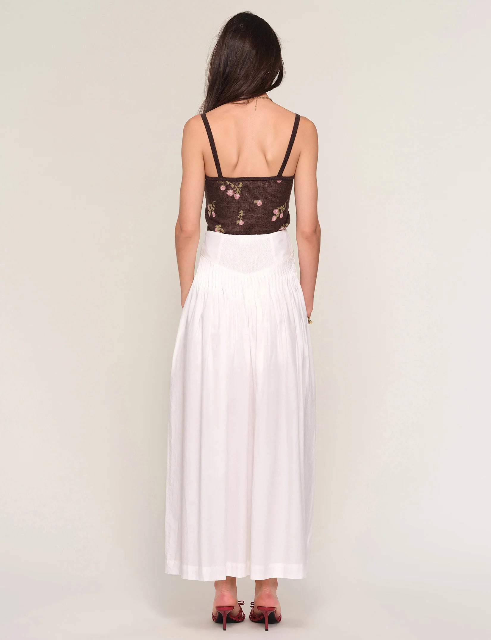 midi whith skirt with a drop waist