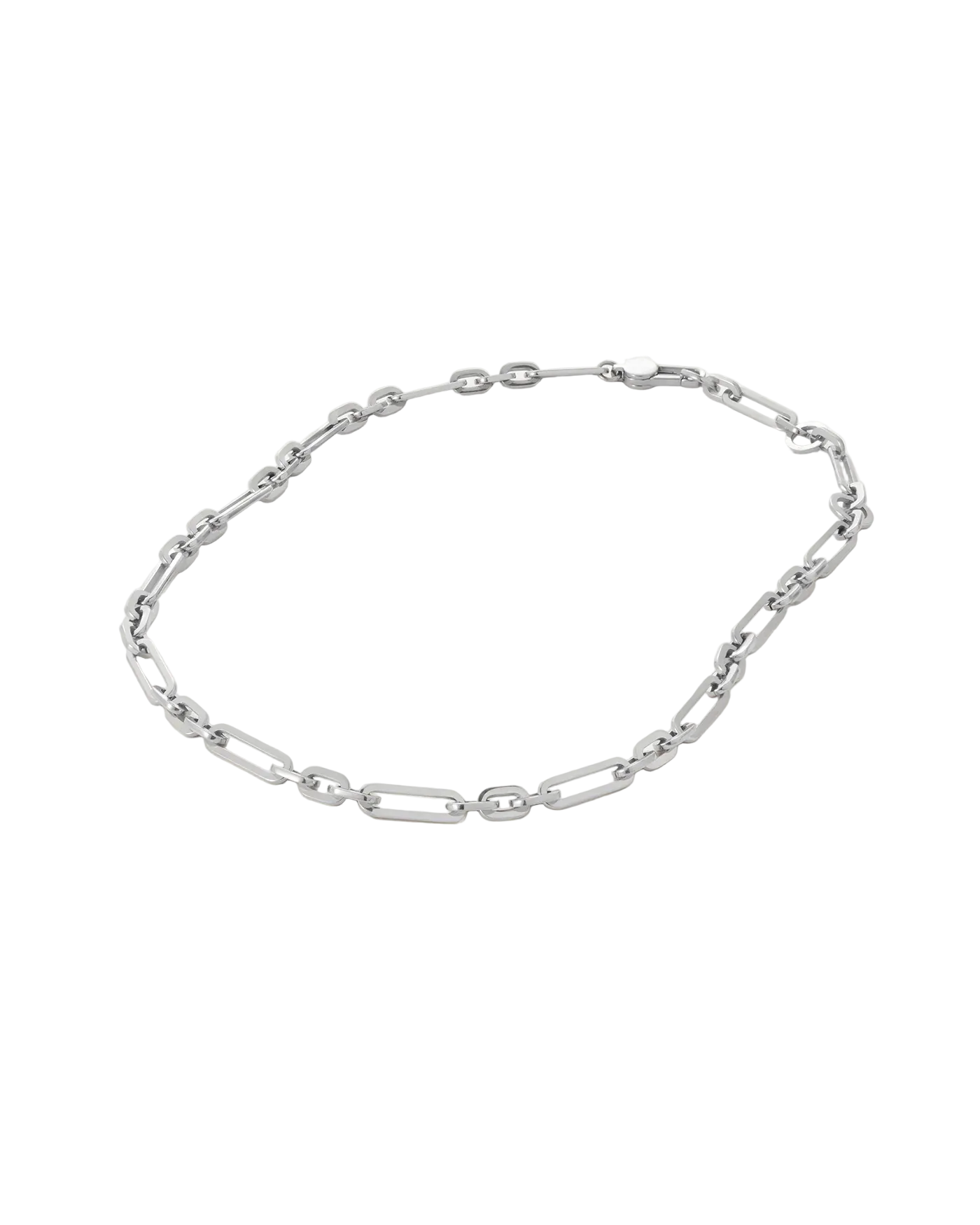 silver chain link necklace