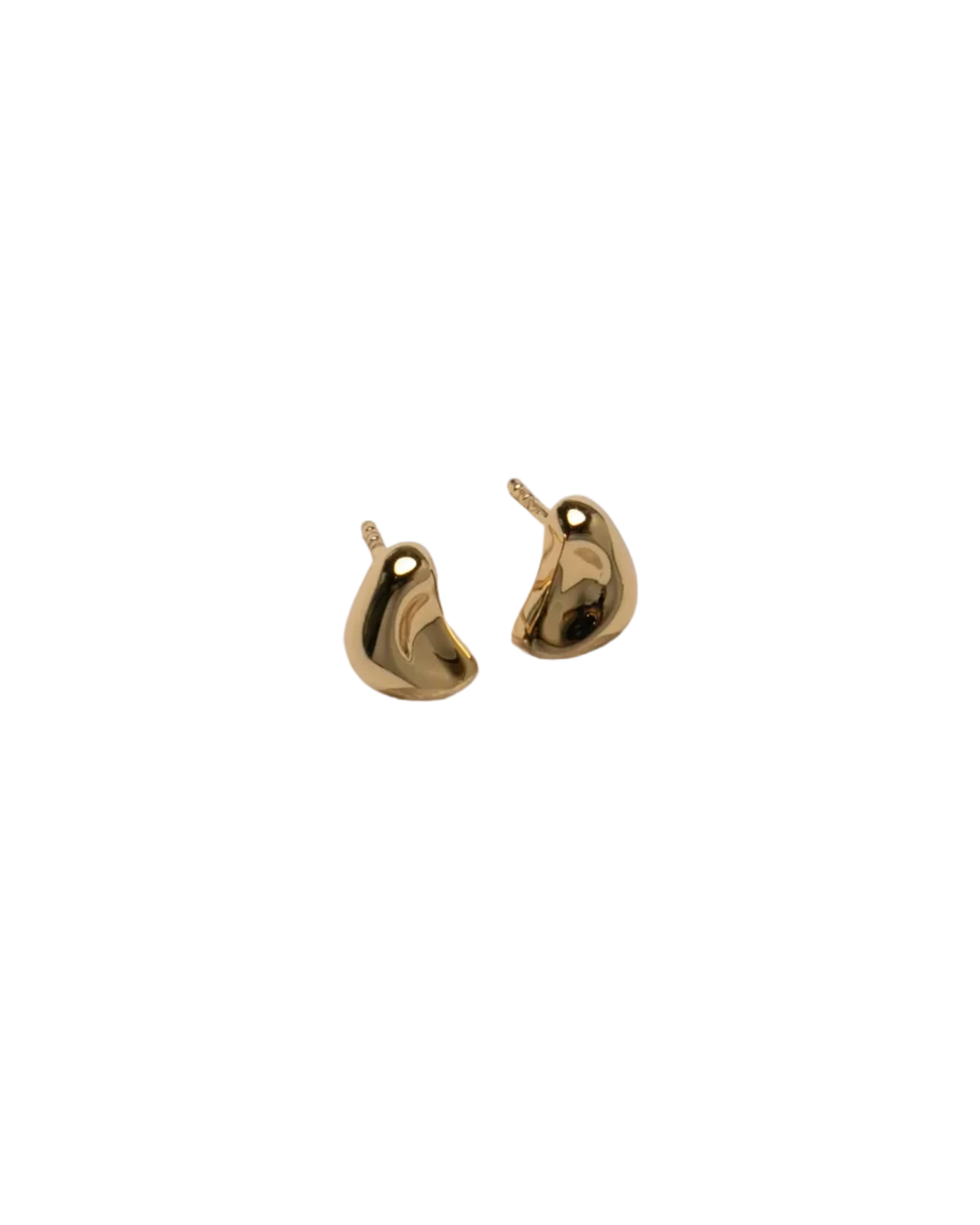 tear drop gold stud earrings