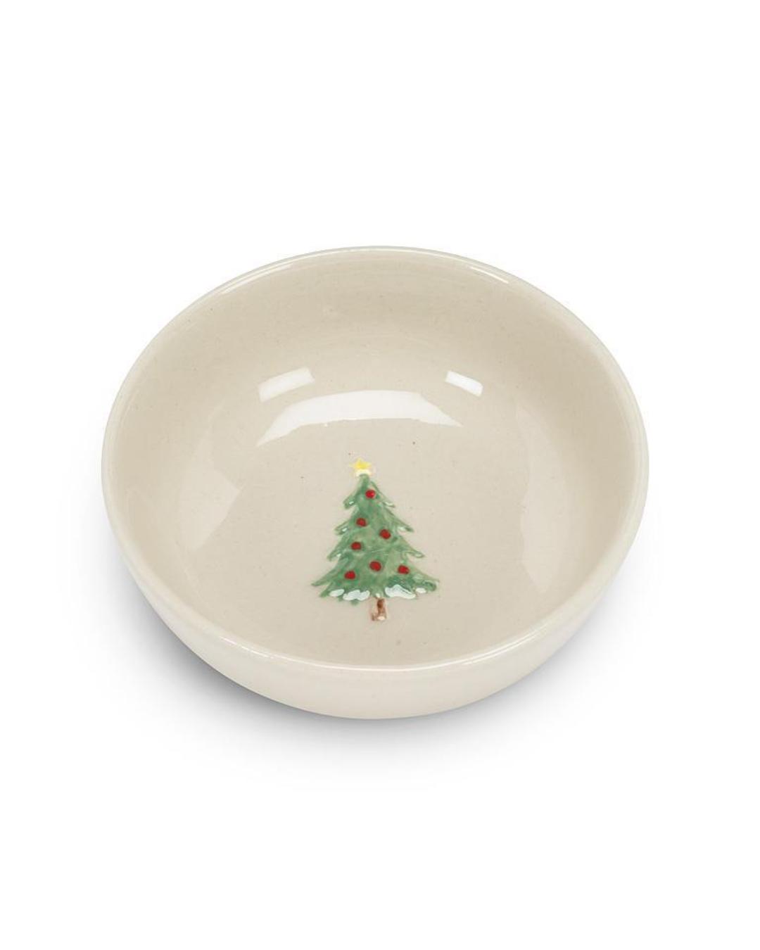 mini bowl with a christmas tree in the bottom