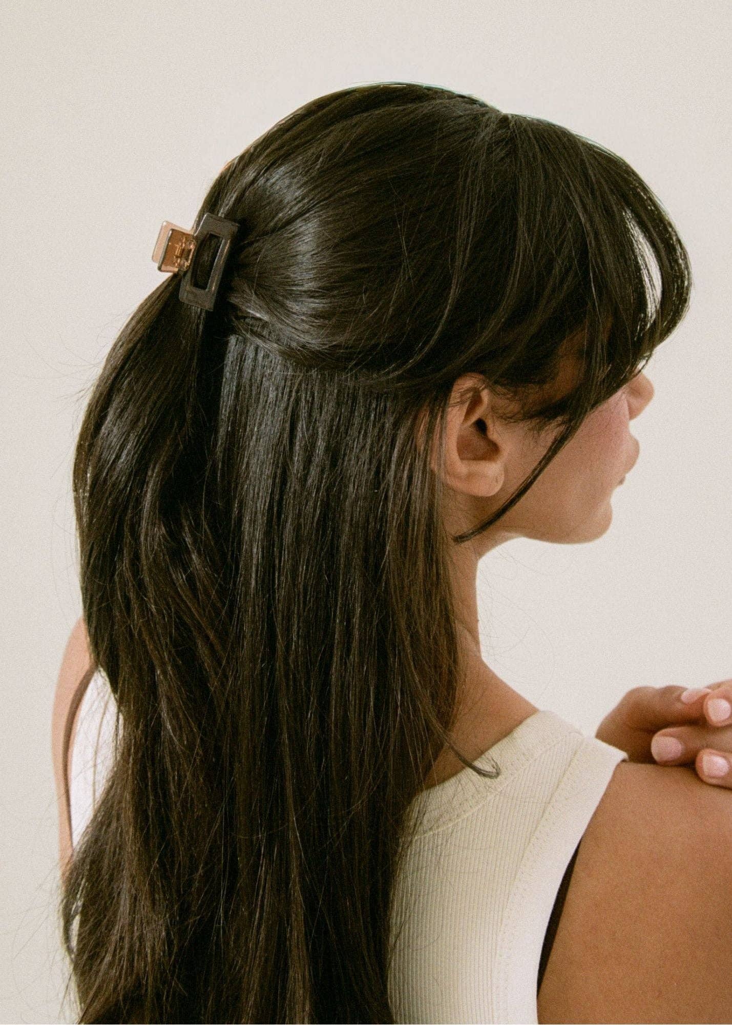 mini brown claw clip