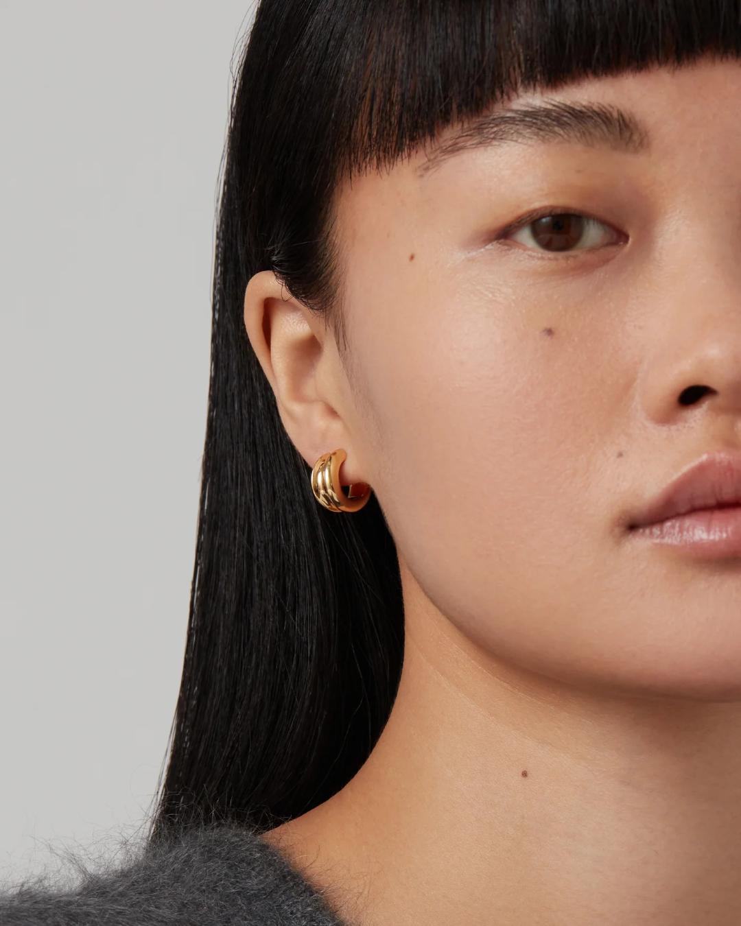 gold hoop earrings