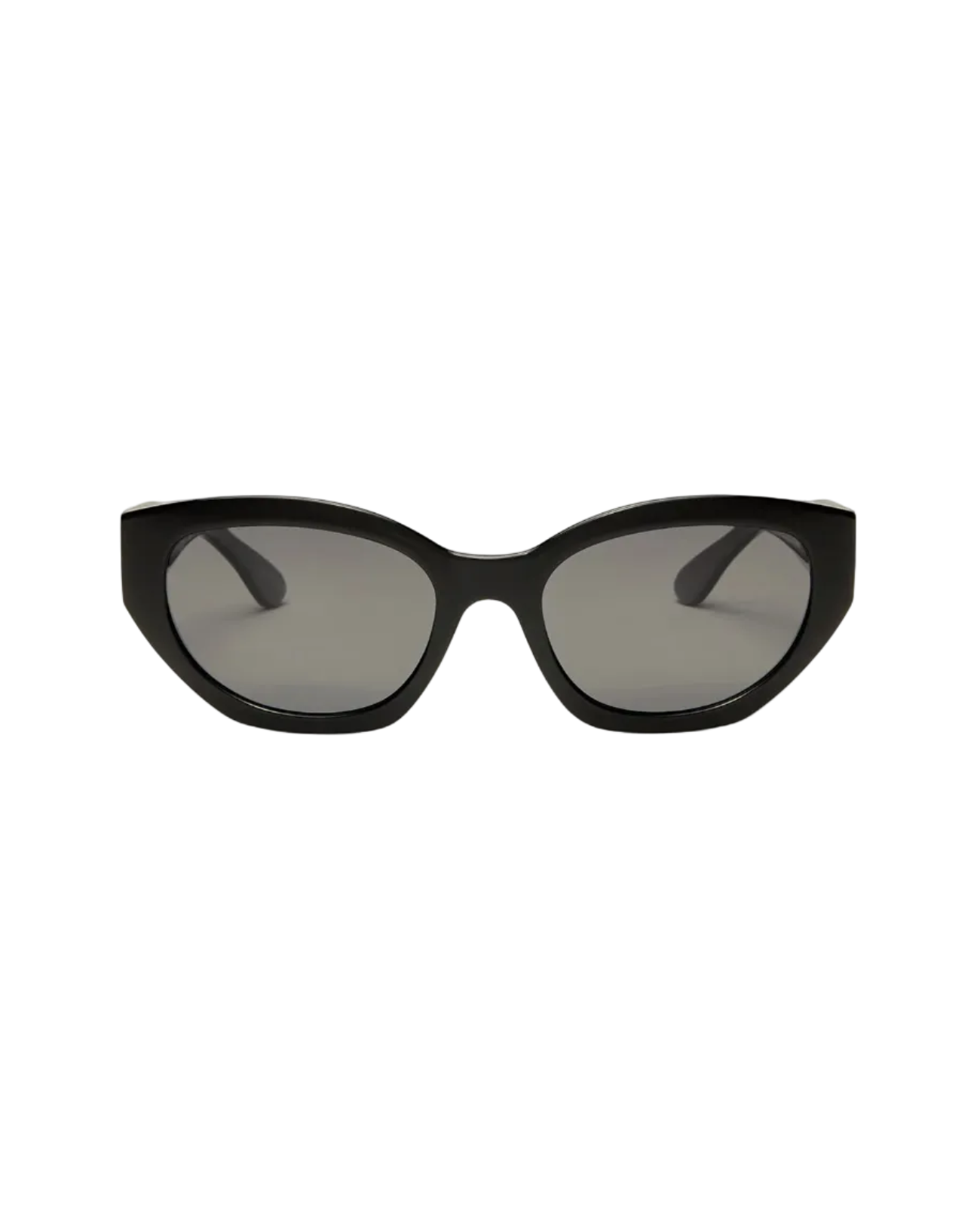 black sunglasses with grey lenses