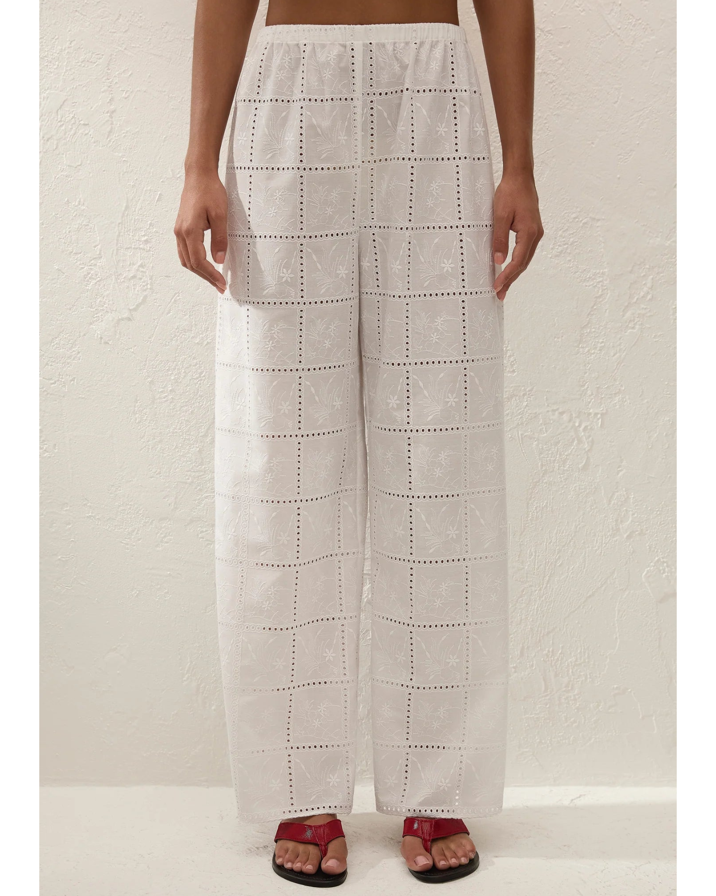 wide leg white pant