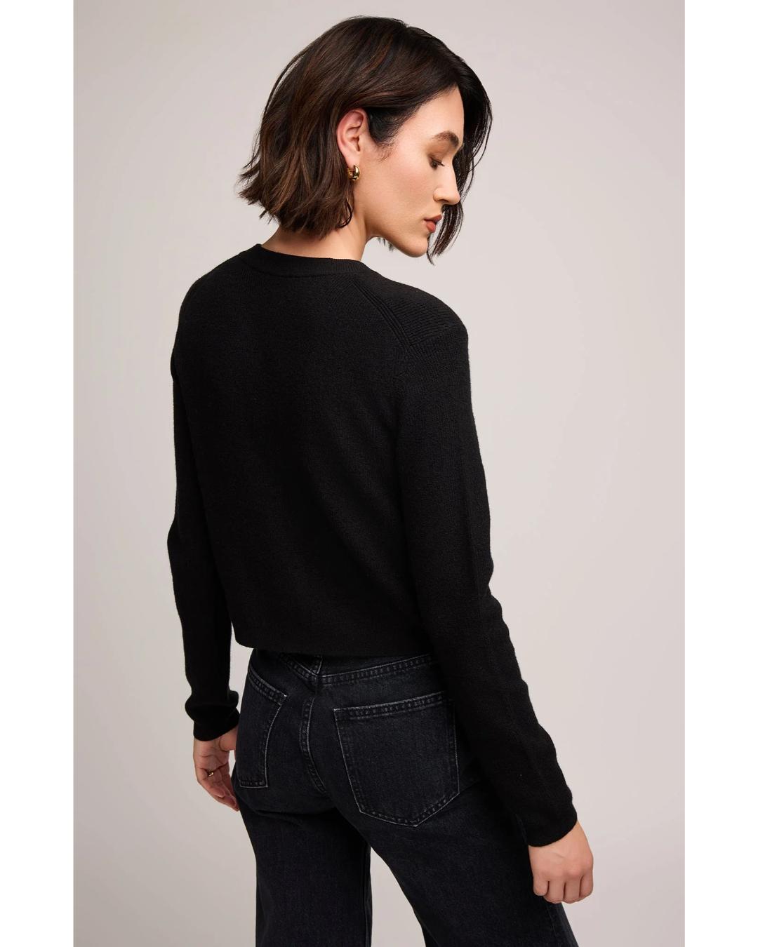 black crop cardigan