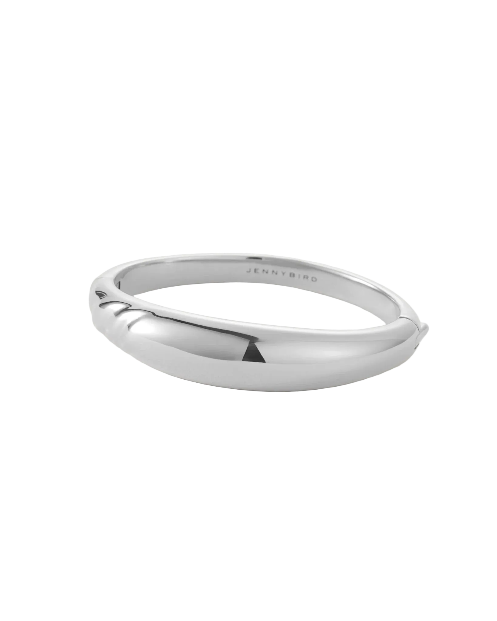 statement chunky silver bangle