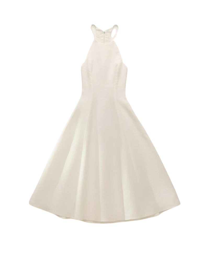 white midi dress