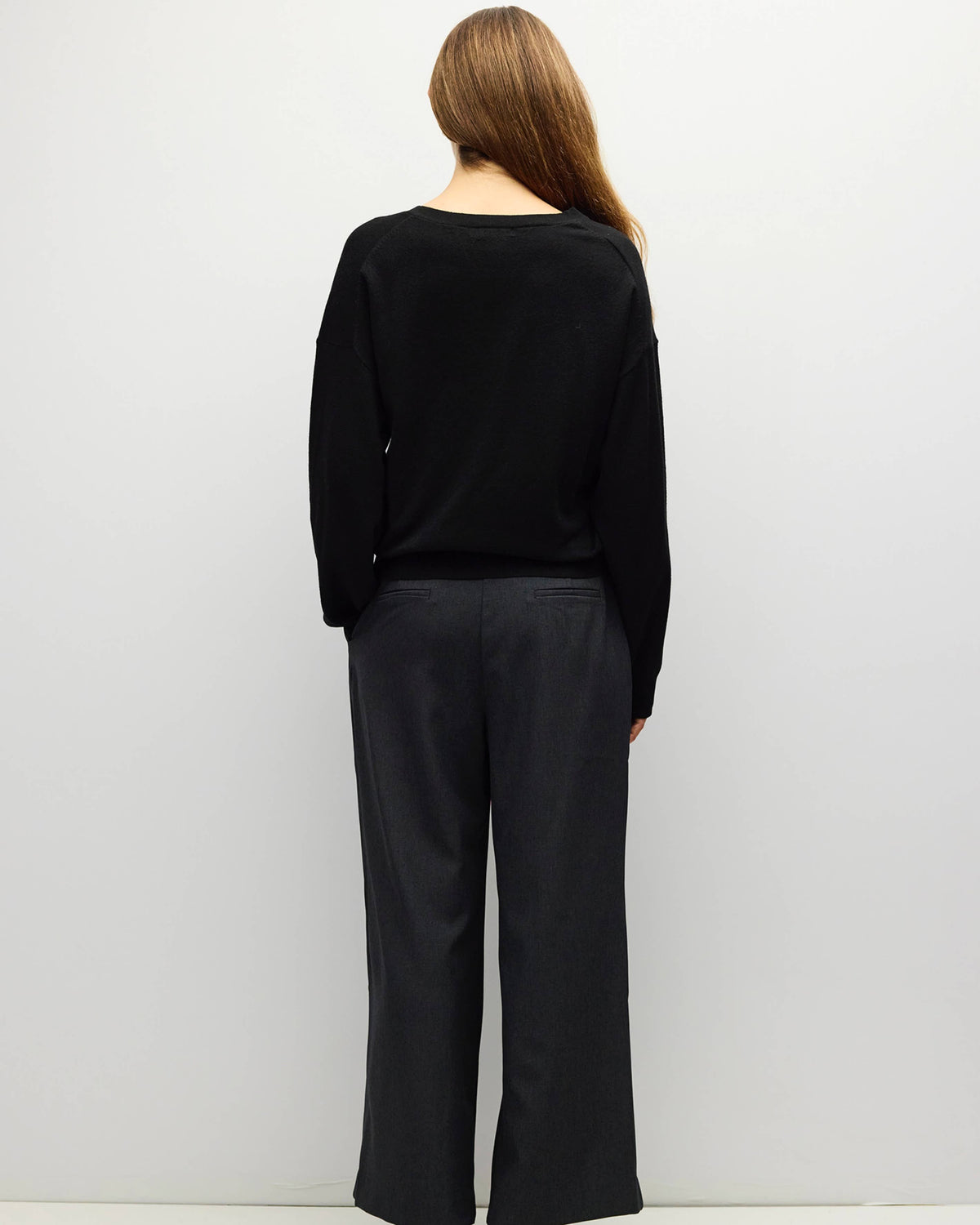 black v-neck sweater