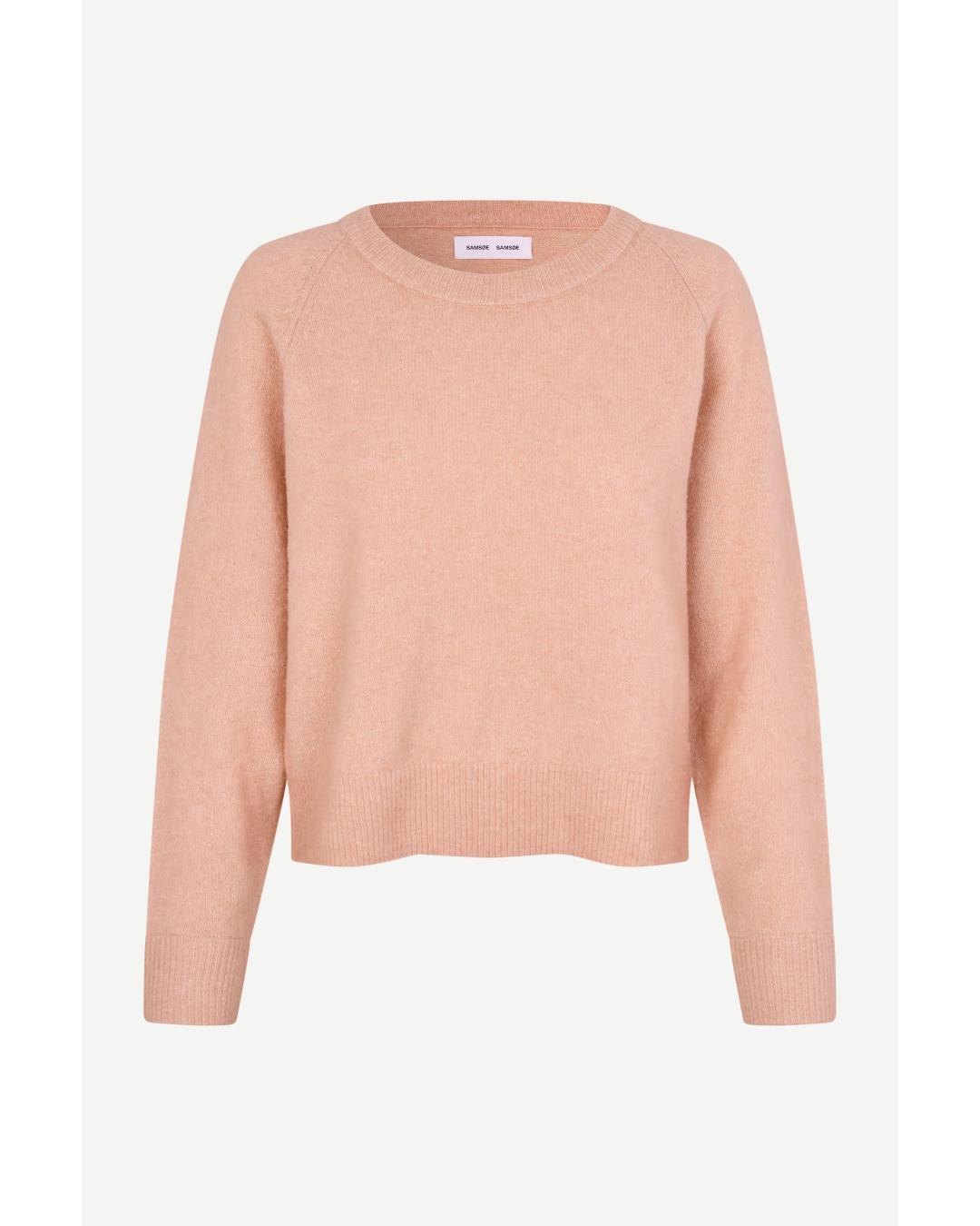pink crewneck sweater