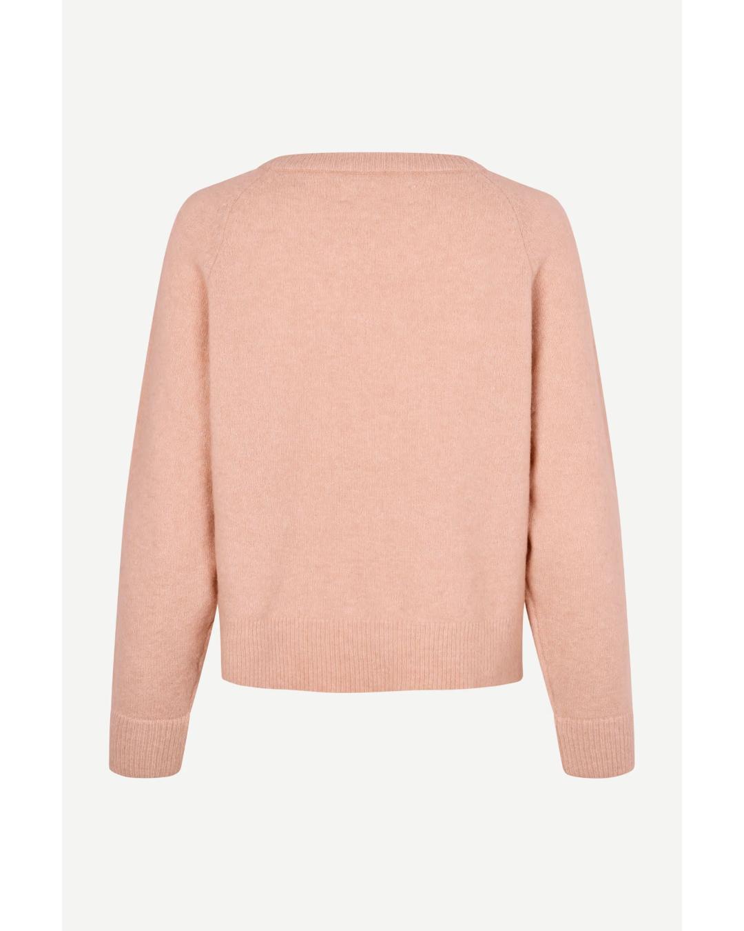 pink crewneck sweater