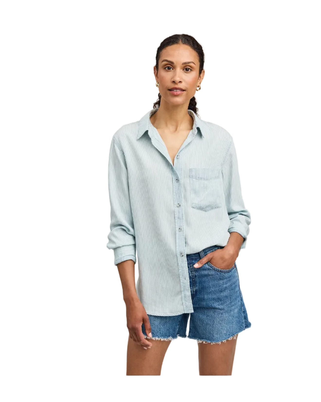 blue stripe button down